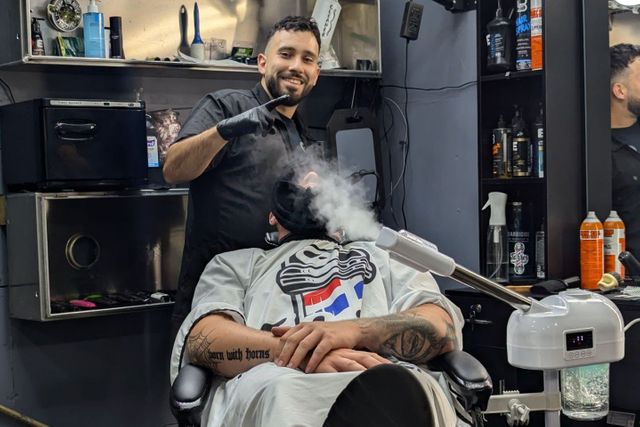 Andy, head barber at Torres Chop Shop in Muscatine